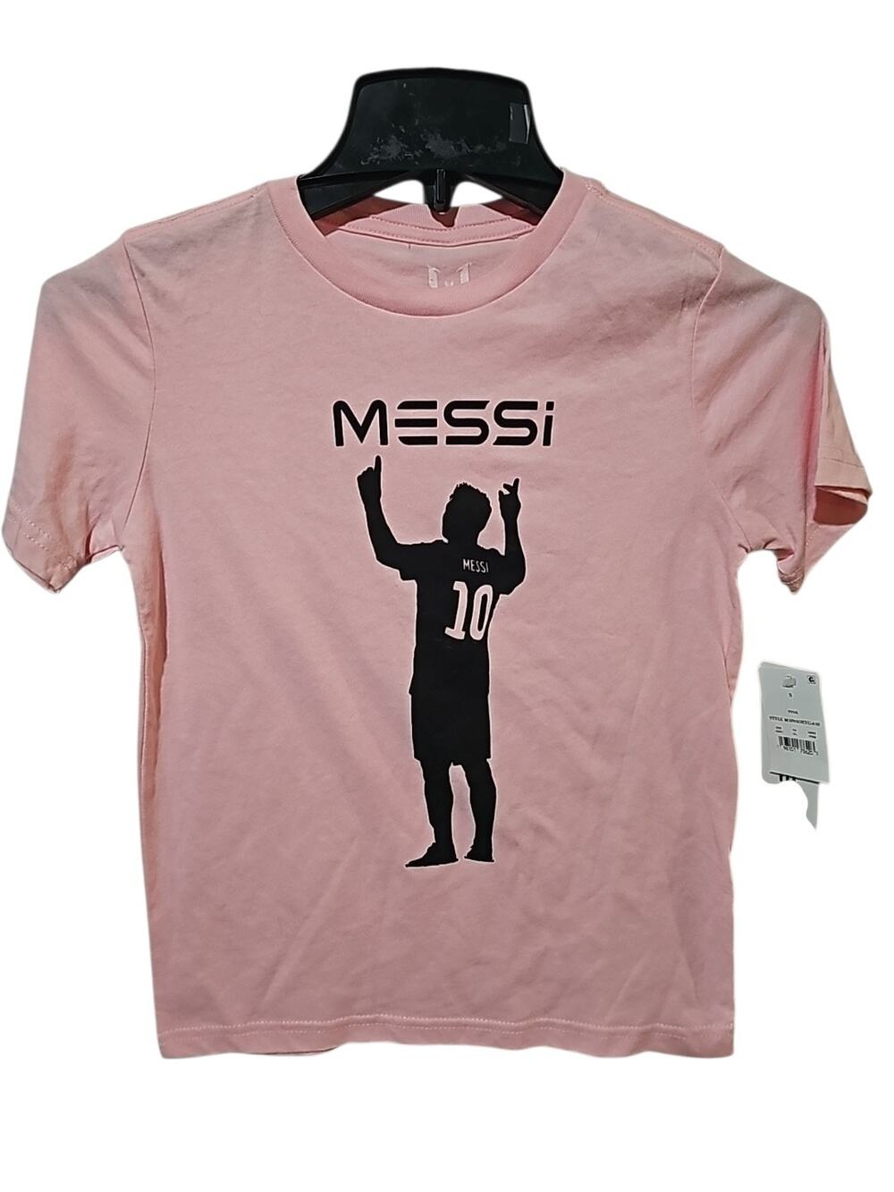 NWT Messi Graphic Youth T-Shirt – Pink | Size Sm (Youth 8) Official Messi Brand